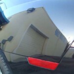 Photographs of a 2014 Chevrolet Camaro that was in an accident and repaired by Elite Paint & Body Shop in West Palm Beach Florida